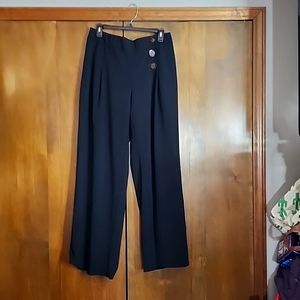 Alfani wide leg stretchy pants size large black